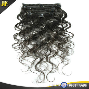 Clip in Remy Human Hair Extensions Black hair 7pcs as usual